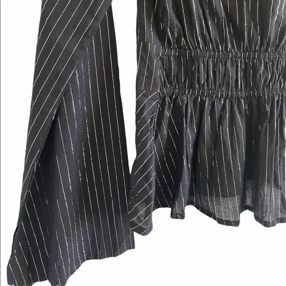 love, Fire • Silver Pinstripe Blouse • NWT - Picture 8 of 8